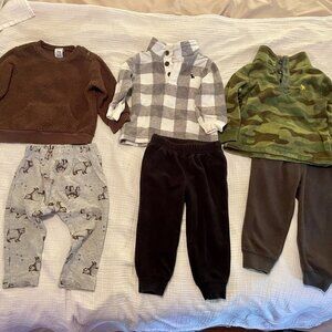 Carters Fleece Matching Sets for boy 12 months